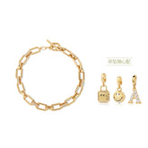 Essential Gold Vermeil Paperclip Chain T-Bar Bracelet