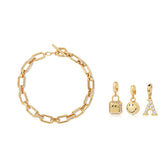 Essential Gold Vermeil Paperclip Chain T-Bar Bracelet