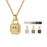 Lokki Gold Vermeil Halo Gemstone Necklace