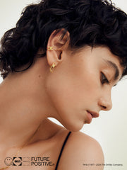 Smiley 18K Chain Earrings