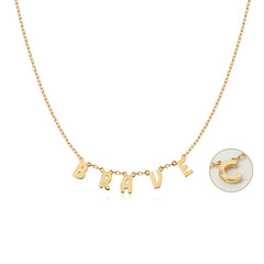 Moment 14K Vintage Serif Letter Custom Necklace