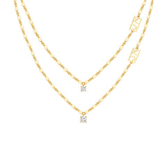Shine Solitaire Diamond Gold Necklace