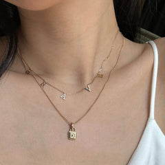 Moment 18K Personalise Letters Necklace(Brand Font)