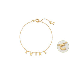 Moment 14K Vintage Letter Custom Bracelet