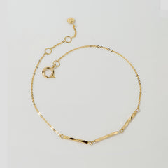 Essential 14K Sparkling Bar Bracelet