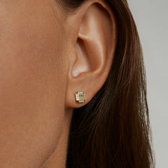 Lokki 14K Gold Stud Earrings