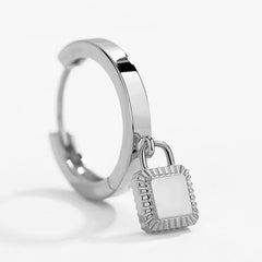 Unlock Platinum Lock Earring