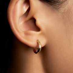Essential 18K Gold Classic Half-Hoop Earring