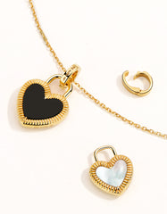 Flip - 18K Double-Sided Heart Necklace