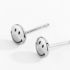 Smiley Platinum Bead Earring