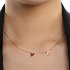 Moment 18K RyujixSmiley Special Edition Personalise Letter Gold Necklace