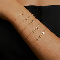 Moment 14K Vintage Letter Custom Bracelet
