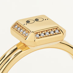 Lokki Gold Vermeil Halo Ring