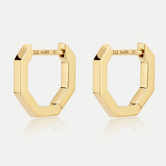 Essential 14K Octagon Huggie Earrings
