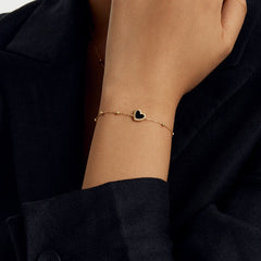 Flip 18K Double-Sided Single Hearts Bracelet