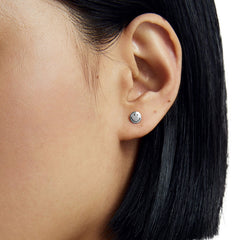 Smiley Platinum Bead Earring
