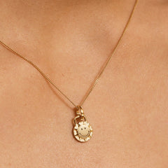 SMILEY 18K Sunshine Gold Pendant Necklace