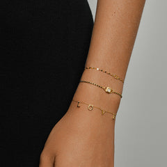 Smiley Personalized Letter Bracelet