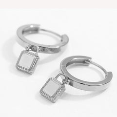 Unlock Platinum Lock Earring