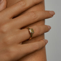 Lokki Gold Vermeil Halo Ring