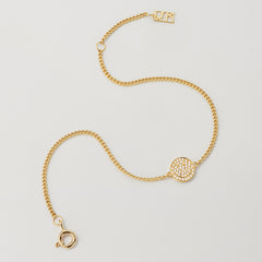 Smiley 14K Gold Pavé Diamond Bracelet