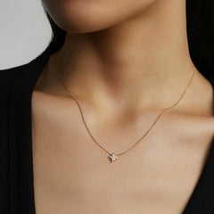Illume 9K Gold Single Diamond Star Necklace