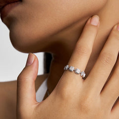Unlock Platinum Diamond Lock Infinte Ring