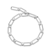 Smiley Silver Oliver Link Bracelet