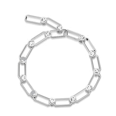 Smiley Silver Oliver Link Bracelet