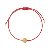 Essential 14K Fine Sparkling Bead Red Cord Bracelet