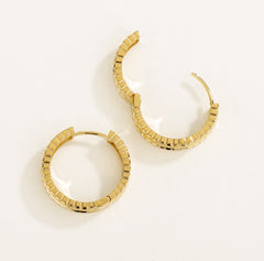 Unlock Marks 18K U-shape Gold Earring