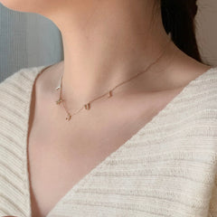 Moment 18K Personalise Letters Necklace(Brand Font)