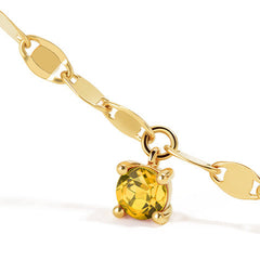 Shine Gold Citrine Gemstone Choker Necklace