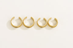 Unlock Marks 18K Stripe Gold Ear Cuff