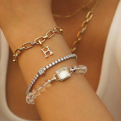 Unlock Amulet Clear Quartz Energy Bracelet
