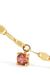 Shine Garnet Gemstone Gold Bracelet