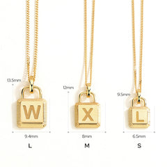 Unlock 18K Lock Personalized Gold Necklace