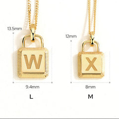 Unlock 18K Lock Personalized Gold Necklace