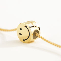 Unlock Gold Smiley Bead Personalized Necklace