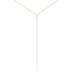 Shine 18K Gold Y-Shape Necklace