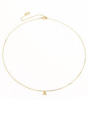 Moment 18K Diamond Personalise Letters Necklace(Brand Font)