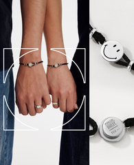 Smiley Silver Colour String Bracelet