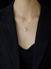 SMILEY 18K Akoya Pearl Gold Y Chain Necklace