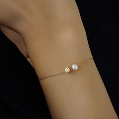 SMILEY 18K Diamond Akoya Gold Bracelet