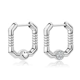Smiley Silver Elio Hoop Earrings