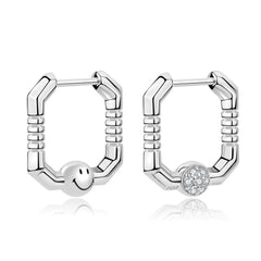Smiley Silver Elio Hoop Earrings