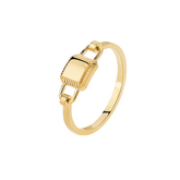 Unlock 18K Lock Gold Ring