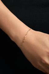 Shine Garnet Gemstone Gold Bracelet