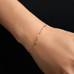 Shine Garnet Gemstone Gold Bracelet
