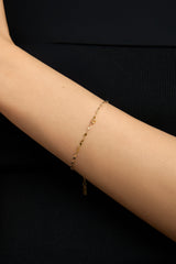 Shine Citrine Gemstone Gold Bracelet